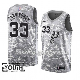 Canotte Bambino San Antonio Spurs Dante Cunningham 33 2018-19 Nike Grigio Swingman